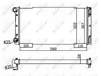 NRF 53229 Fıat Punto 1.9d 00-Radiator 46778157