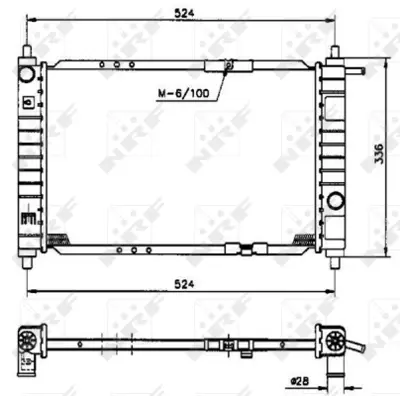 NRF 53250 Daewoo Matiz 98-Radiator 96596288