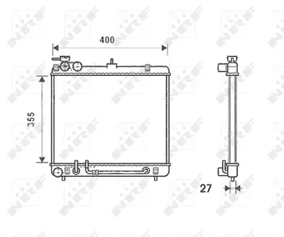 NRF 53256 Hyundaı Atos 1.0 98-Radiator 2531002151