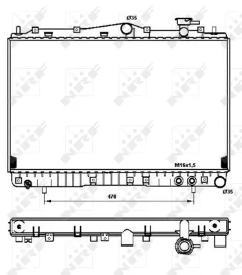 NRF 53259 Hyundaı Sonata 2.0 94-Radiator 2531034000