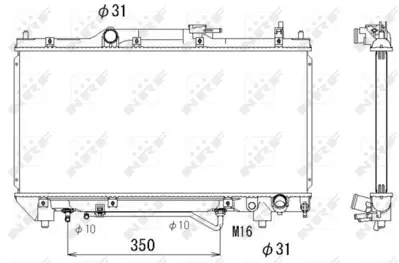 NRF 53264 Toyota Avensis 2.0 98-Radiator 1640303190