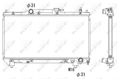 NRF 53267 Toyota Avensis 2.0 98-Radiator 1640303180