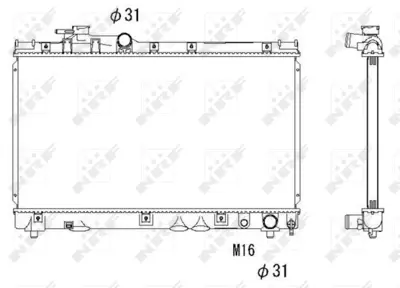 NRF 53273 Toyota Celica 2.0 94-Radiator 164007A080