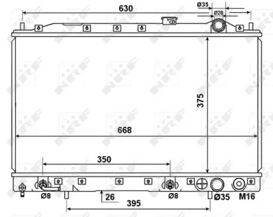 NRF 53274 Mıtsubıshı Lancer 1.8 87-Radiator MB538548