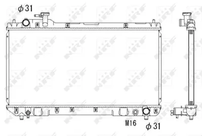 NRF 53275 Toyota Rav 4 2.0 94-Radiator 164007A491