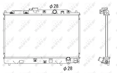 NRF 53286 Honda Civic 1.4 88-Radiator 19010PM5R01