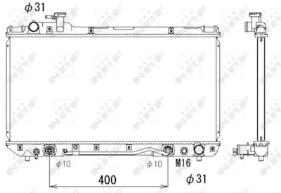 NRF 53288 Toyota Rav 4 2.0 94-Radiator 164007A123