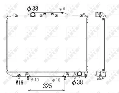 NRF 53319 Toyota Picnic 2.2d 97-Radiator 164006A180