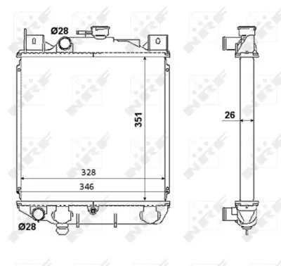 NRF 53350 Suzukı Swift 1.6 89-Radiator 1770071C01