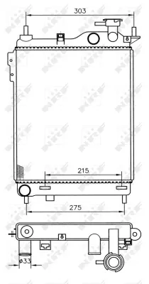 NRF 53359 Hyundaı Getz 1.1 02-Radiator 253101C206