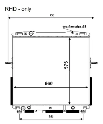 NRF 53368 Kıa Sorento 3.5 03-Radiator 253113E250