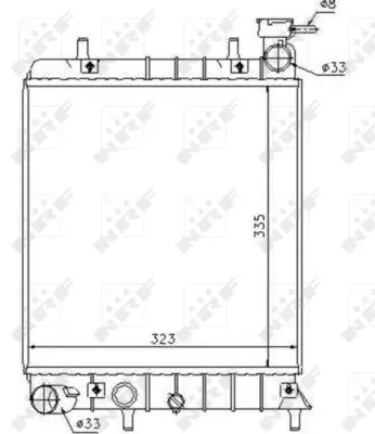 NRF 53376 Hyundaı Accent 1.5 00-Radiator 2531025Q11