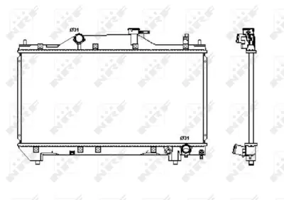 NRF 53380 Motor Radyatoru (325x658x16) Avensıs 2,0i 97-> Manuel 164000D080