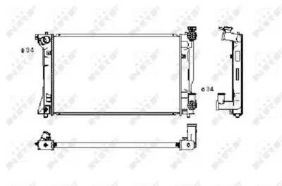 NRF 53394 Toyota Avensis 2.4 03-Radiator 164000H181