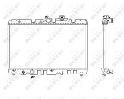 NRF 53399 Toyota Corolla 1.3 87-Radiator 1640011170