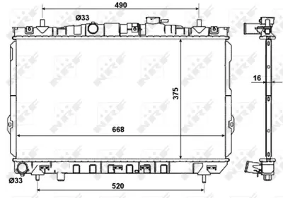 NRF 53471 Hyundaı Coupe 2.0 02-Radiator 2531008100