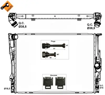 NRF 53474 Motor Su Radyatoru Bmw E81 E82 E87 E88 E90 E92 E93 E84 7564654