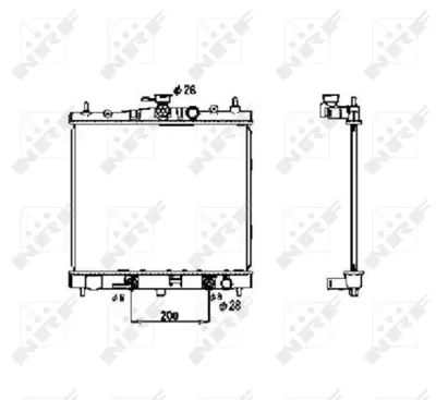 NRF 53477 Motor Su Radyatörü Mıcra ııı 1,2 16v / 1,4 16v 03 10 21460AX200