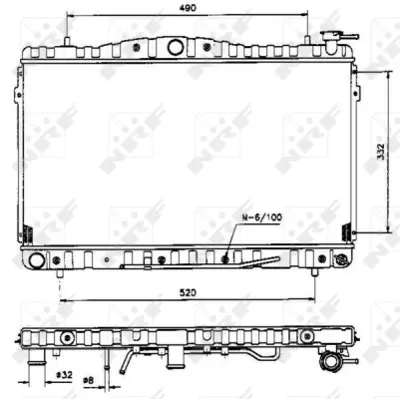 NRF 53505 Hyundaı Coupe 1.6 96-Radiator 2531029750