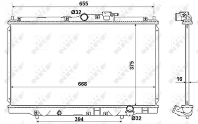 NRF 53508 Honda Accord 2.0 98-Radiator 19010PAAA53