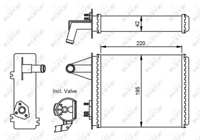 NRF 53556 Kalorıfer Radyatoru  Fıat Palıo 1.7d 97-                              7078698