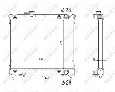 NRF 53566 Suzukı Vitara 1.6 89-Radiator 1770085C01