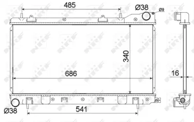 NRF 53595 Subaru Forester 2.0 98-Radiator 45199FC330