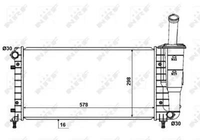 NRF 53601 Fıat Punto 1.2 00-Radiator 51724183