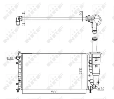 NRF 53601A Motor Su Radyatoru Fıat Punto 1.2 00> 51724183