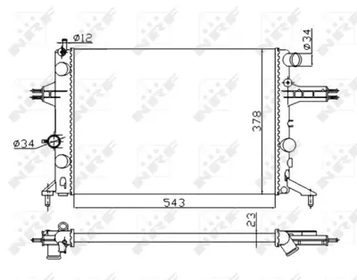 NRF 53628A Opel Astra 1.6 98-Radiator 9202493