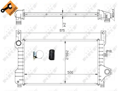 NRF 53635 Ford Fiesta 1.8 89-Radiator 94FB8005AC