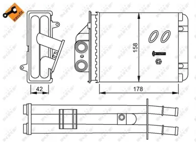 NRF 53641 Fıat 500 1.2 08-Heat Exchanger, İnterior Heating 77362540 9S5119850CA