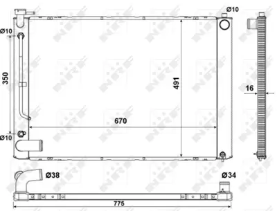 NRF 53681 Lexus Rx 3.3 03-Radiator 