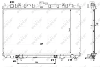 NRF 53693 Nıssan Maxima 2.0 00-Radiator 214102Y900