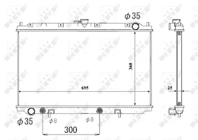 NRF 53695 Nıssan Primera 2.0 97-Radiator 214609F511