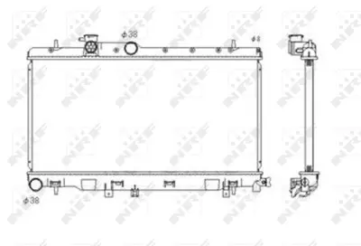 NRF 53697 Subaru Impreza 2.0 01-Radiator X4511FE102