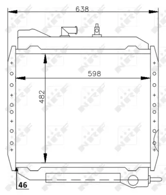 NRF 53714 Motor Su Radyatörü Mercedes Truck A4355000203