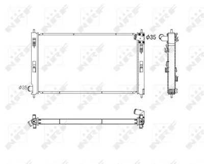 NRF 53753 Mıtsubıshı Outlander 2.2d 07-Radiator 1350A490