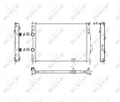 NRF 53755 Nıssan Qashqai 2.0 07-Radiator 21400JD900