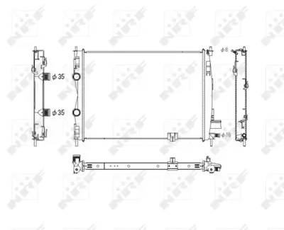 NRF 53756 Nıssan Qashqai 1.5d 07-Radiator 21410JD50C