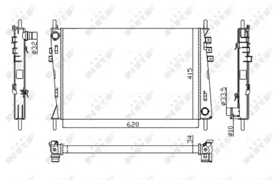 NRF 53782 Motor Su Radyatoru Jaguar X-Type X400 3.0 2.0 D 04>09 C2S514702