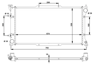 NRF 53783 Subaru Legacy 2.0 94-Radiator 45199AC280