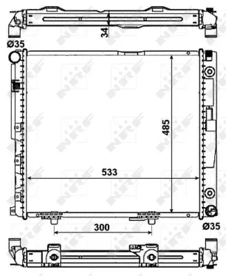 NRF 53785 Mercedes 200-Series 2.5d 85-Radiator A1245009303