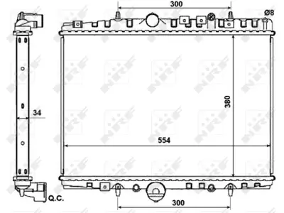 NRF 53787 Motor Su Radyatoru Peugeot 406 2.0d 96- 133372