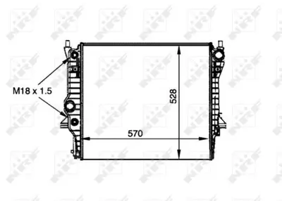 NRF 53805 Motor Su Radyatoru Jaguar S-Type (X200) 2.5 V6 02>07 S-Type (X200) 3.0 V6 99>07 S-Type (X200) 4.0 V8 XR847964