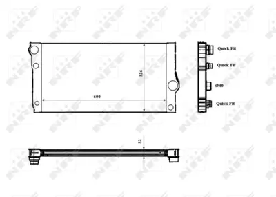 NRF 53817 Motor Su Radyatoru Bmw F07 F10 F11 F01 F02 F03 F04 7570097