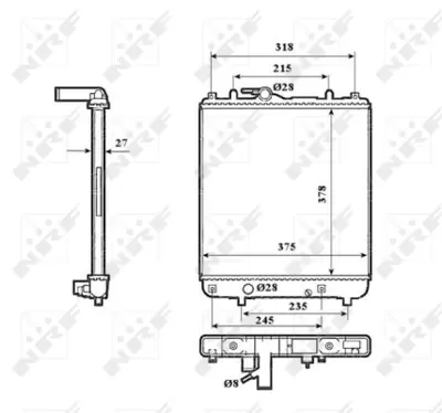 NRF 53825 Opel Agila 1.2 00-Radiator 9210556