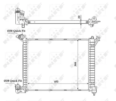 NRF 53841 Motor Su Radyatoru Mını W17 D14 (1nd) R50 R53 One D 03>06 7788753