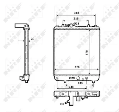 NRF 53862 Motor Su Radyatoru Opel Agıla 1.2 00- 4707764