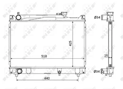 NRF 53882 Suzukı Grand Vitara 2.0 98-Radiator 1A5315200